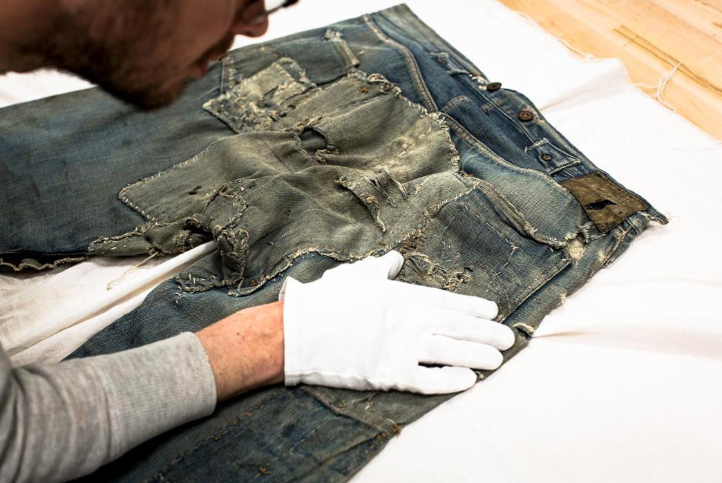 1950s Levi’s 501s on vintage clothing rack