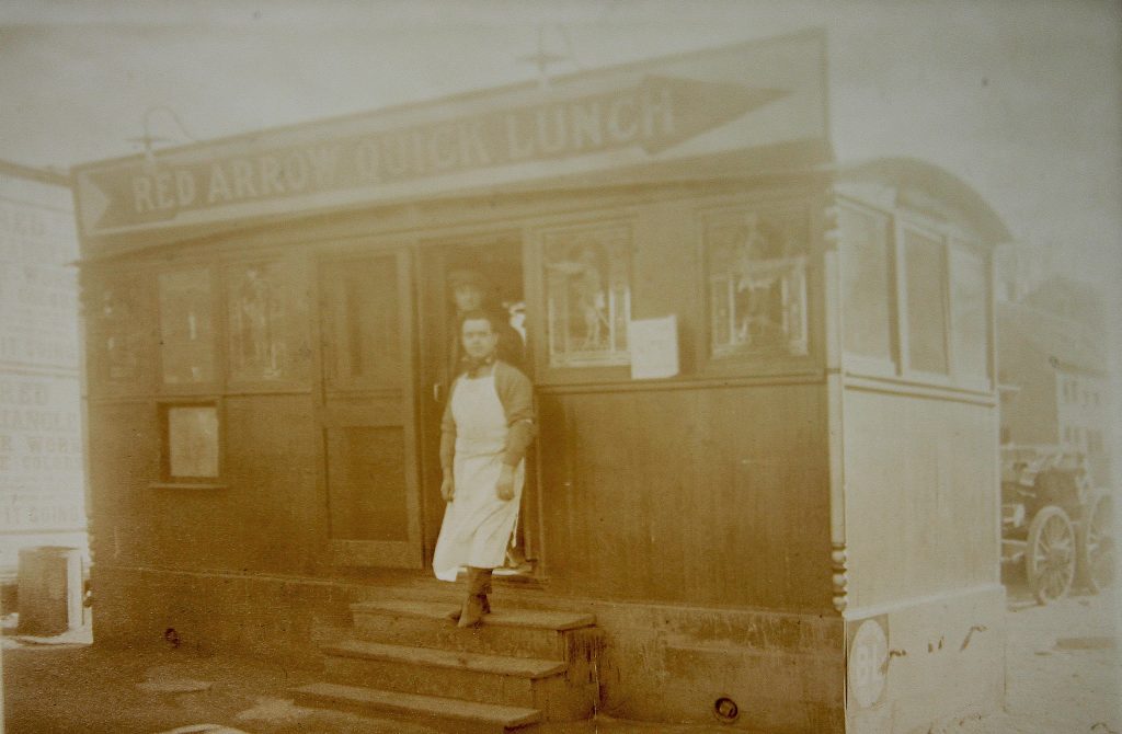 Red Arrow Diner exterior Manchester New Hampshire 1950s