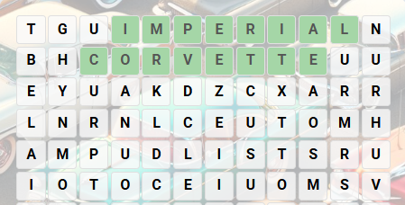 1950s Word Search – Cool Cars Edition