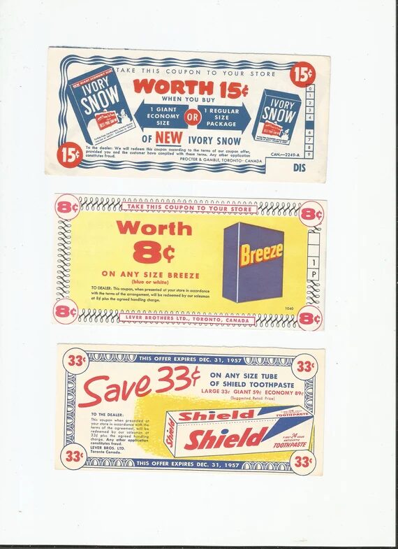 1950s grocery coupons
