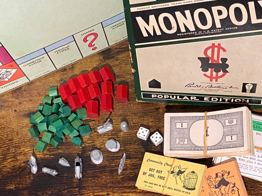 Vintage Monopoly Board Game 1954