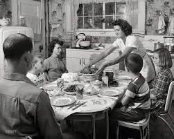 1950s dinner scene