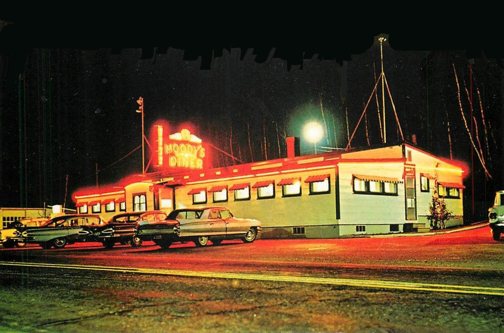 Moody’s Diner exterior Waldoboro Maine 1950s