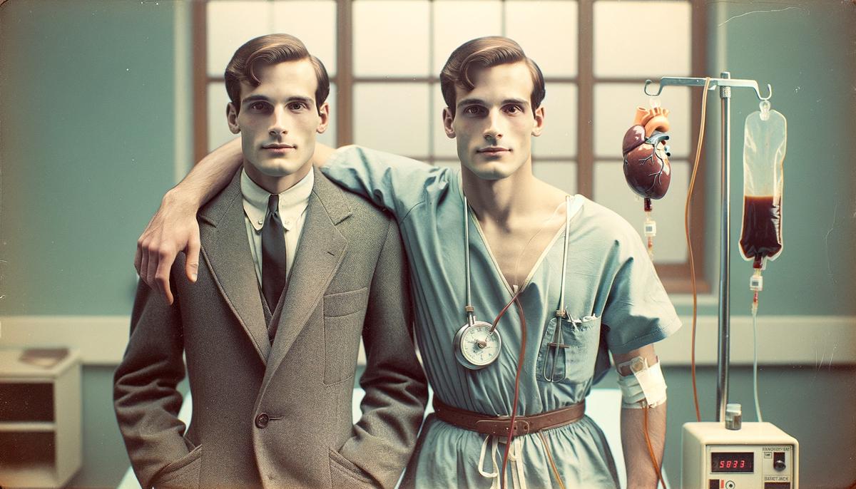 Richard and Ronald Herrick, the identical twin brothers involved in the first successful kidney transplant