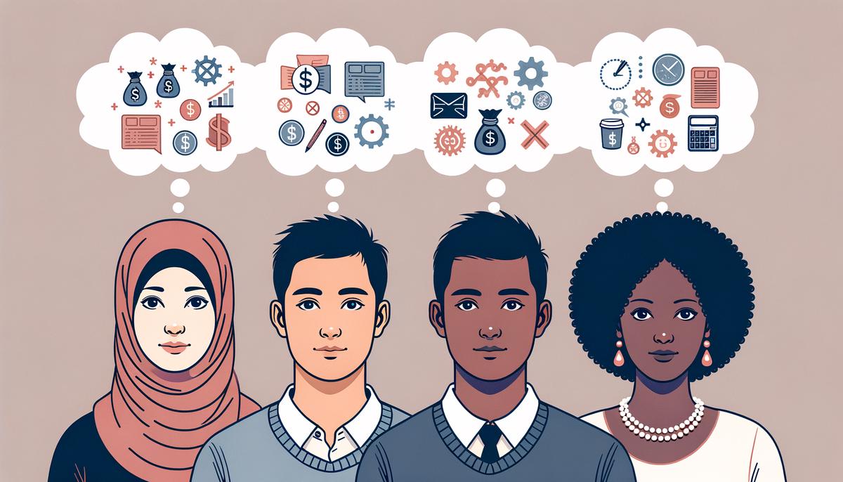 People with thought bubbles containing common tax misconceptions
